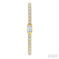 3/8 Ctw Rectangular Shape Baguette and Round Cut Diamond Fashion Hoop Earrings in 14K Yellow Gold