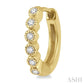 1/10 Ctw Round Cut Diamond Huggie Petite Earrings in 14K Yellow Gold