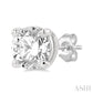 1 1/4 Ctw Round Cut Diamond Stud Earrings in 14K White Gold