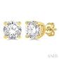 1 Ctw Round Cut Diamond Stud Earrings in 14K Yellow Gold