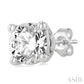 3/4 Ctw Round Cut Diamond Stud Earrings in 14K White Gold