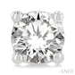 3/4 Ctw Round Cut Diamond Stud Earrings in 14K White Gold