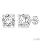 1/2 Ctw Round Cut Diamond Stud Earrings in 14K White Gold