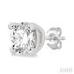3/8 Ctw Round Cut Diamond Stud Earrings in 14K White Gold