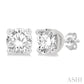 3/8 Ctw Round Cut Diamond Stud Earrings in 14K White Gold