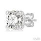 1/3 Ctw Round Cut Diamond Stud Earrings in 14K White Gold
