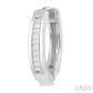 1/10 Ctw Inlay Petite Baguette Diamond Huggie Earrings in 10K White Gold