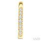 1/4 Ctw Round Cut Diamond Huggie Petite Earrings in 10K Yellow Gold