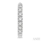 1/8 Ctw Round Cut Diamond Huggie Petite Earrings in 10K White Gold