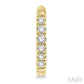 1/8 Ctw Round Cut Diamond Huggie Petite Earrings in 10K Yellow Gold