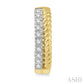 1/10 Ctw Rope Bead & Round Cut Diamond Huggie Petite Earrings in 10K Yellow Gold