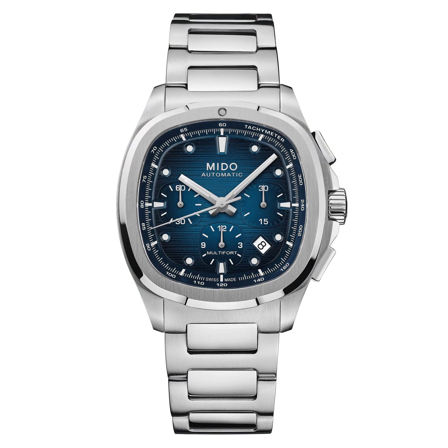 Mido Mulltifort TV Chronograph Blue Dial - Stainless Steel Watch - 42 X 41.2mm