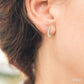 1/10 Ctw Pyramid Round Cut Diamond Huggie Petite Earrings in 10K Yellow Gold