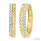 1/10 Ctw Pyramid Round Cut Diamond Huggie Petite Earrings in 10K Yellow Gold