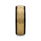 CREED Gold-Plated Raised Hammered Finish Black Tungsten Wedding Band - 8mm
