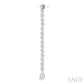 1 1/4 Ctw Lovebright Pear Shape Dangle Tip Round Cut Diamond Fashion Long Earrings in 14K White Gold