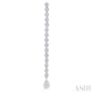 1 1/4 Ctw Lovebright Pear Shape Dangle Tip Round Cut Diamond Fashion Long Earrings in 14K White Gold
