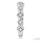 1/10 Ctw Circular & Rhombus Mount Round Cut Diamond Huggie Petite Earrings in 10K White Gold