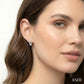 1/6 Ctw Entwined Round Cut Diamond Huggie Petite Earrings in 10K White Gold