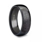 Fingerprint Engraved Domed Black Tungsten Ring Polished - 4mm - 12mm - 6mm