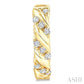 1/10 Ctw Half Twirl Round Cut Diamond Huggie Petite Earrings in 10K Yellow Gold