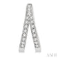 1/5 Ctw Split Round Cut Diamond Huggie Petite Earrings in 14K White Gold
