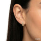 1/5 Ctw Split Round Cut Diamond Huggie Petite Earrings in 10K Yellow Gold