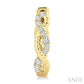 1/10 Ctw Split & Twisted Rope and Round Cut Diamond Huggie Petite Earrings in 10K Yellow Gold