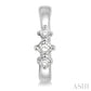 1/6 Ctw Three Stone Round Cut Diamond Past Present and Future Huggie Petite Earrings in 10K White Gold