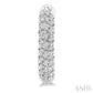 1/5 Ctw Petite Swirl Pattern Round Cut Diamond Fashion Huggies in 10K White Gold