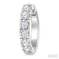 1 1/2 Ctw Round Cut Diamond Hoop Earrings in 14K White Gold