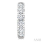 1 1/2 Ctw Round Cut Diamond Hoop Earrings in 14K White Gold