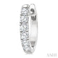 1/2 Ctw Round Cut Diamond Hoop Earrings in 14K White Gold
