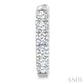 1/2 Ctw Round Cut Diamond Hoop Earrings in 14K White Gold