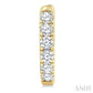 1/2 Ctw Round Cut Diamond Hoop Earrings in 14K Yellow Gold