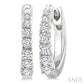 1/4 Ctw Graduated Round Cut Diamond Fashion Huggie Petites in 10K White Gold