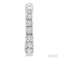 1/4 Ctw Graduated Round Cut Diamond Fashion Huggie Petites in 10K White Gold
