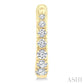 1/4 Ctw Graduated Round Cut Diamond Fashion Huggie Petites in 10K Yellow Gold