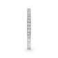 EMILIA Flat Polished Titanium Women's Eternity Wedding Ring With Lab-Created White Diamonds Setting - 2mm