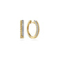 Gabriel & Co. 14K YELLOW GOLD BUJUKAN PAVE 10MM DIAMOND HUGGIE EARRINGS
