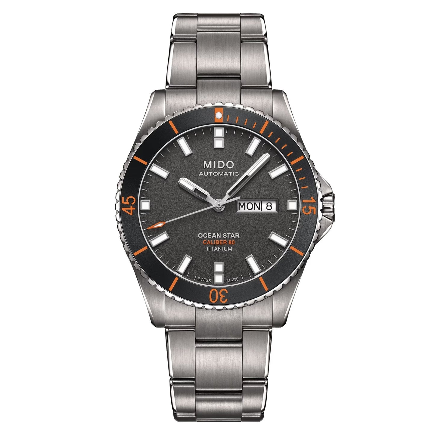 Mido Ocean Star Captain — Titanium / Anthracite Dial