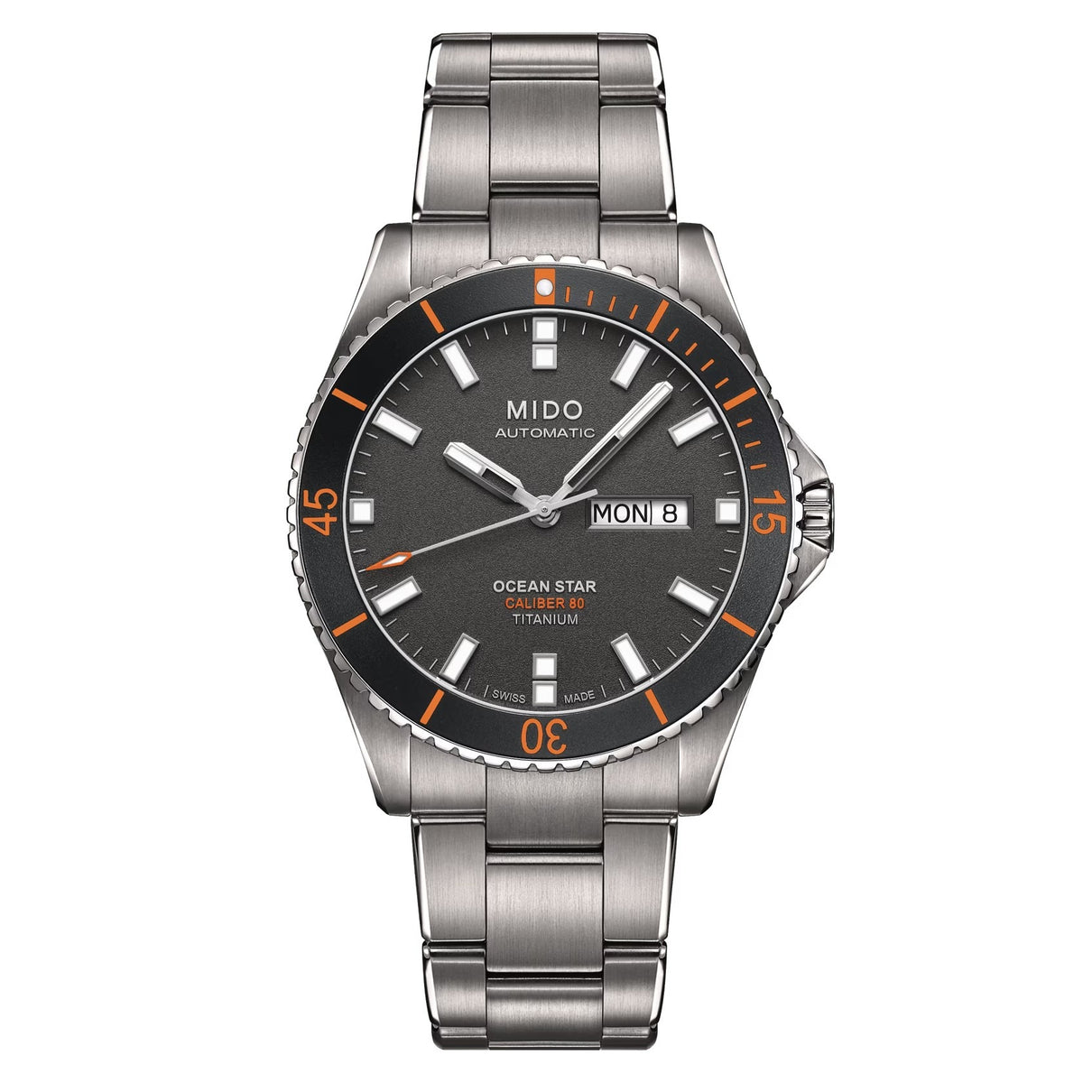 Mido Ocean Star Captain — Titanium / Anthracite Dial