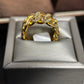 10.5MM CUBAN LINK DIAMOND RING 10k SOLID GOLD .52CTW