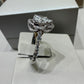 14K Two-Tone White Gold 0.80 CTW Natural Diamond Pear-Shaped Composite Halo Engagement Ring