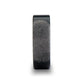 Fingerprint Engraved Flat Pipe Cut Black Tungsten Ring Brushed - San Antonio - 4mm - 12mm - 8mm
