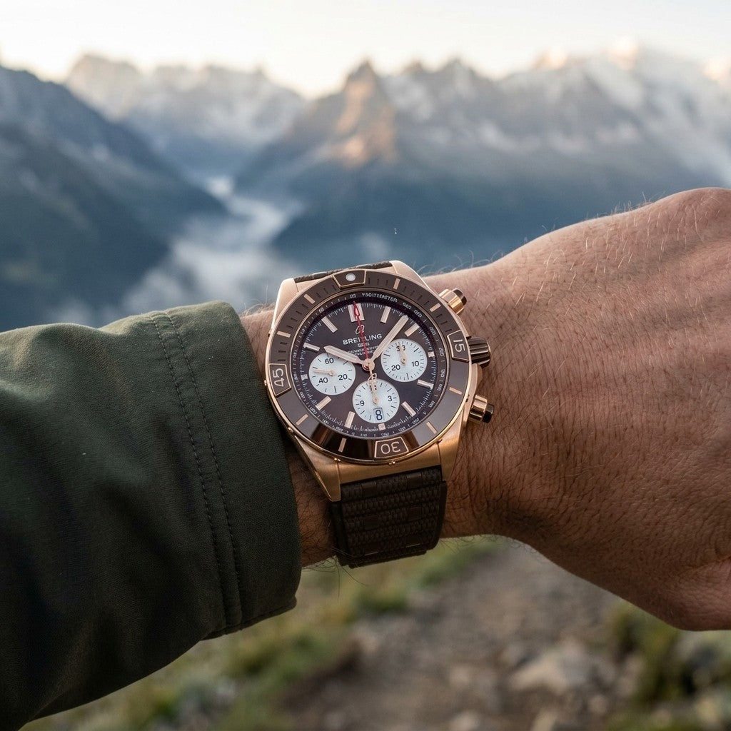 Breitling Super Chronomat B01 44 — Brown Dial — lifestyle