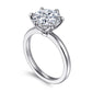 Gabriel & Co. Emma - 14K White Gold Round Solitaire Engagement Ring 2.75CTR CZ