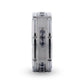 COURAGEOUS Brushed Center Titanium Men's Wedding Band With Double Grooved Polished Edges And Black Diamond Settings - 8m