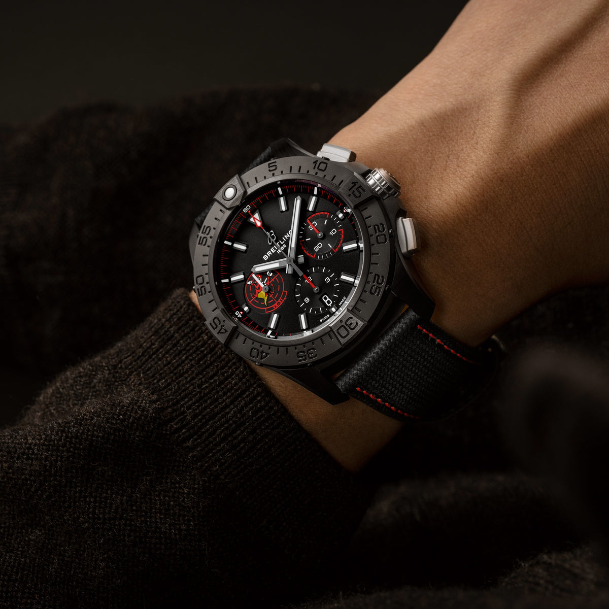 Breitling Avenger B01 Chronograph 44 Night Mission USN Dust Devils — Black Dial