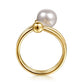 Gabriel & Co. 14K Yellow Gold Bujukan Beads and Pearl Bypass Ring